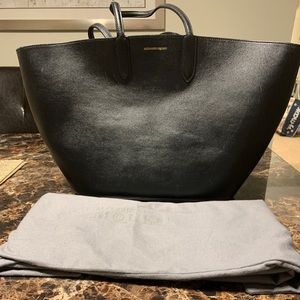 Alexander McQueen Black Leather Tote